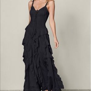 Venus black ruffle dress size medium